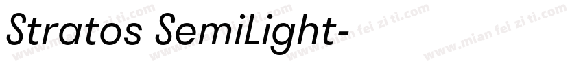 Stratos SemiLight字体转换